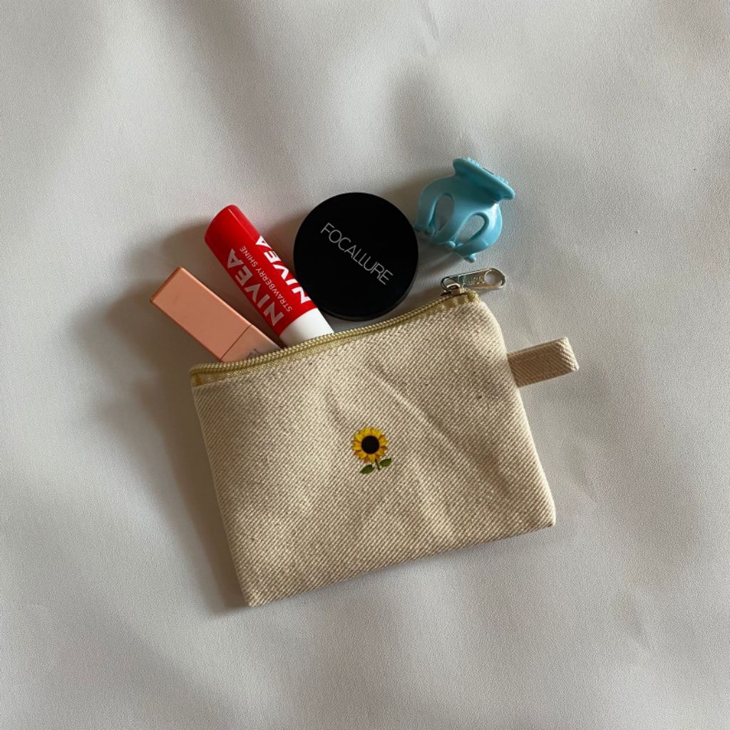 Pouch Sundae Korea Pouch Makeup Mini Dompet Kanvas Wanita Canvas Dompet Koin Dompet Kanvas