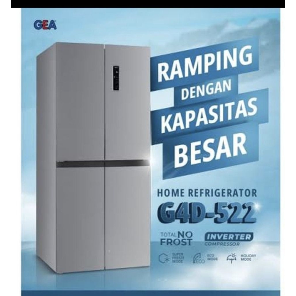 KULKAS 4 PINTU GEA G4D 522 INOX