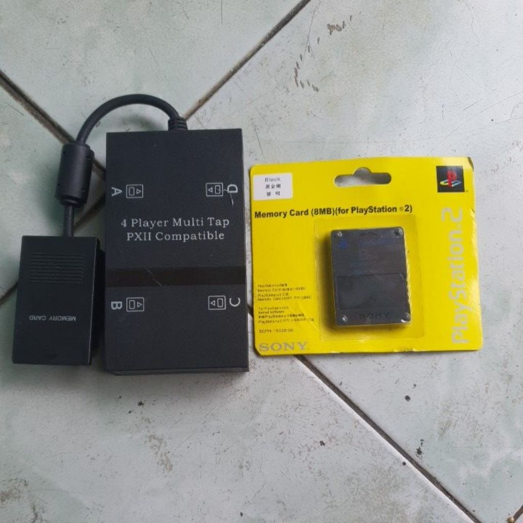 MEMORY CARD PS2 DAN ADAPTOR MULTITAP 4PLAYER