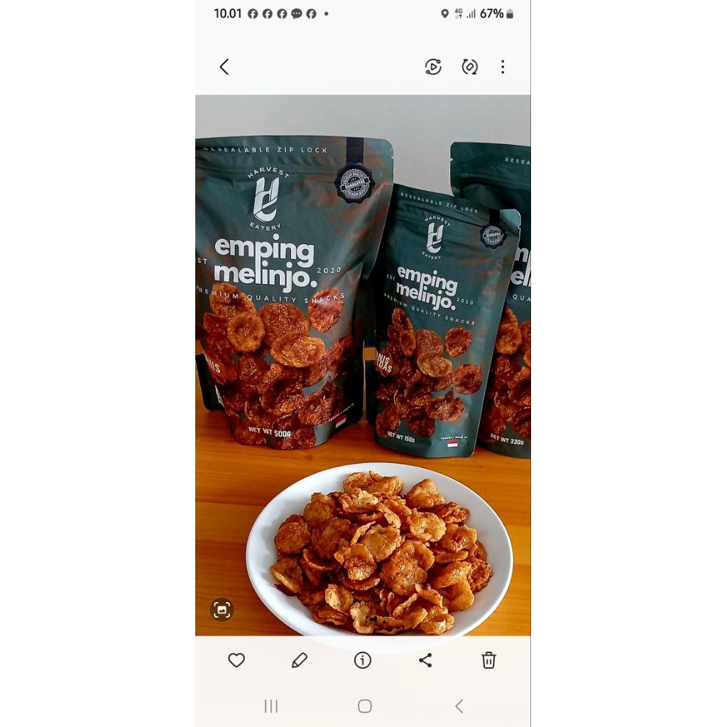 Harvest eatery emping melinjo