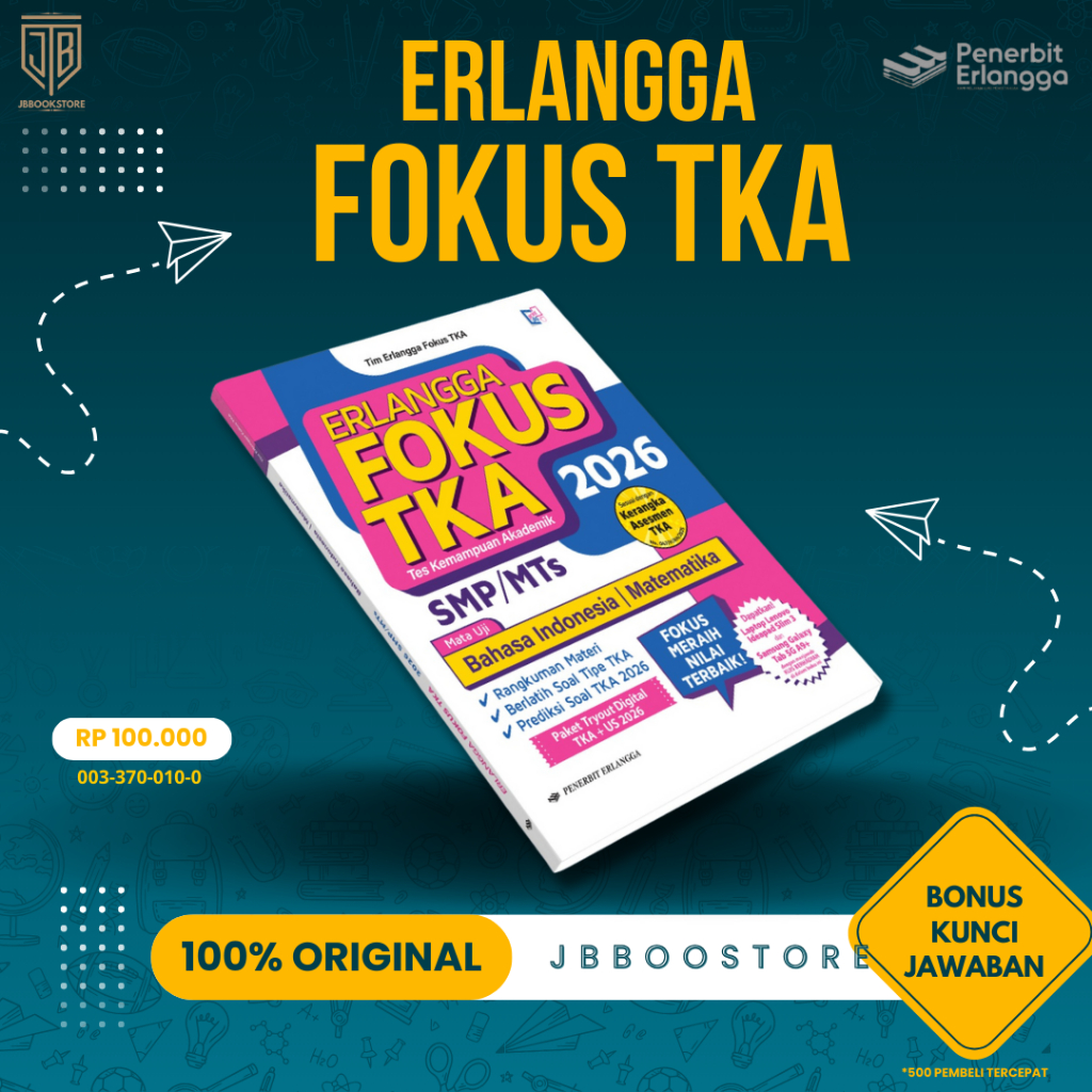 [ Erlangga ] Fokus TKA SMP/MTs 2026 / Buku TKA smp 2026