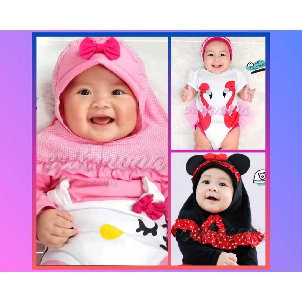 Baju jumper bayi perempuan 6-12 bulan perlengkapan bayi kado kelahiran bayi murah lucu