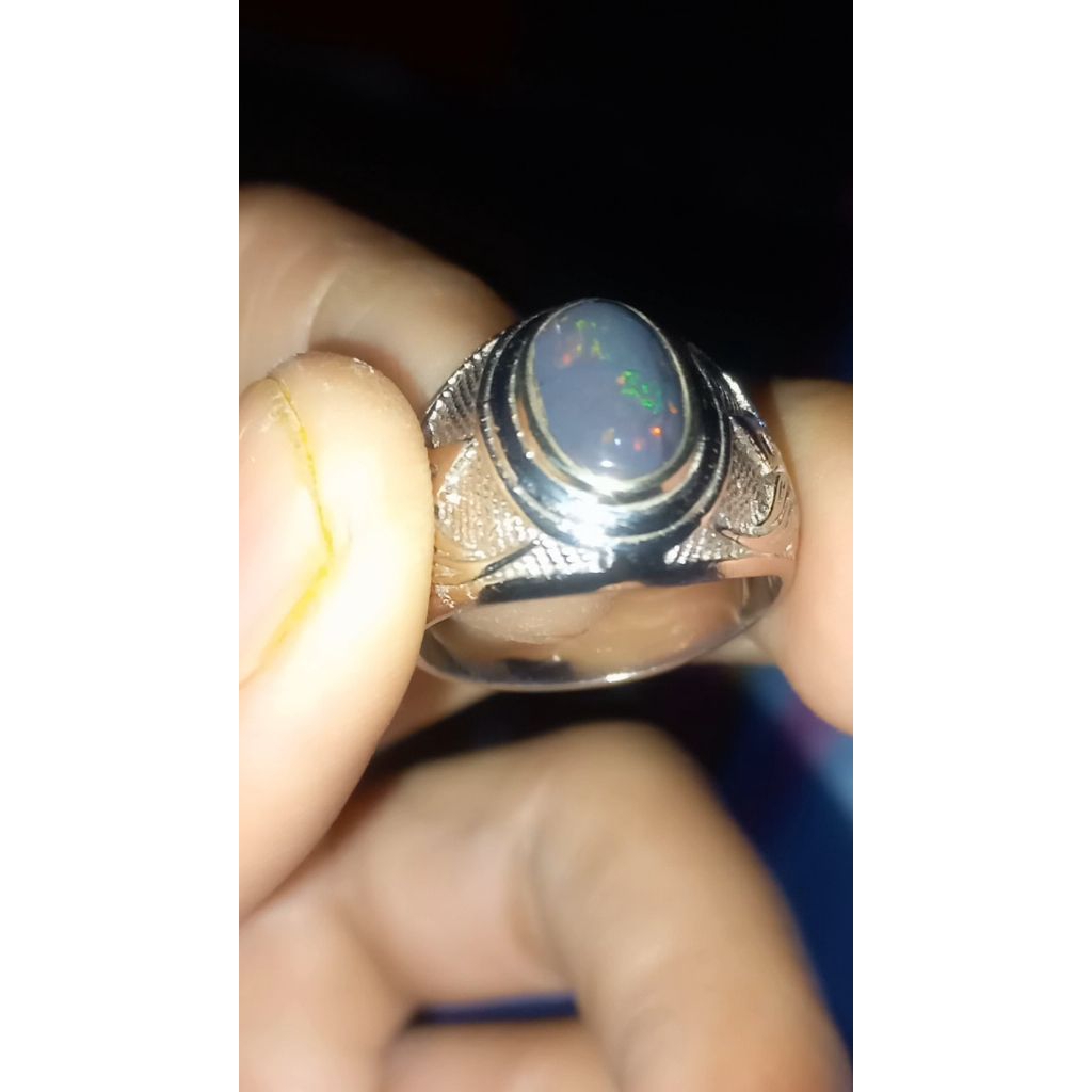 natural kalimaya black opal banten