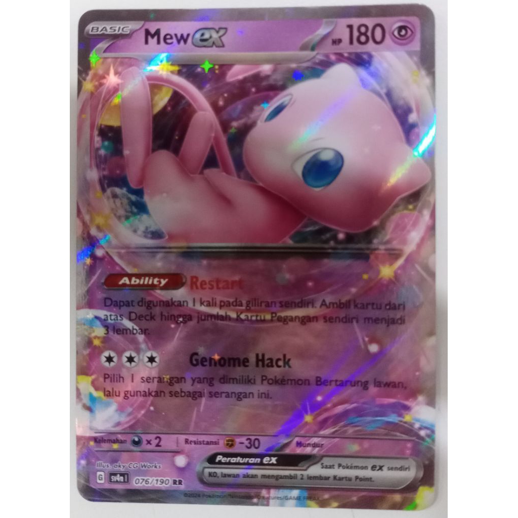 Kartu Pokémon Mew ex – SV4a 076/190 (Bahasa Indonesia) – Holo RR