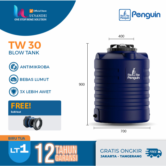 Toren Air Penguin TW30 300L Gelombang | Tangki Air Penguin Original Tandon air