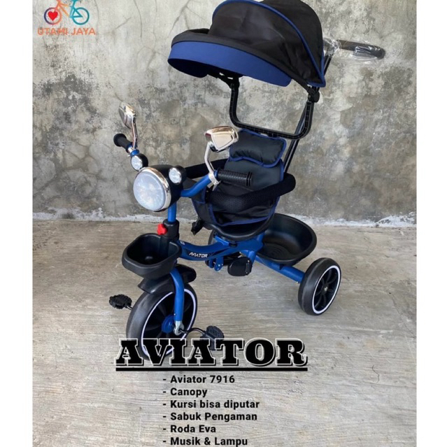 Sepeda Anak Roda 3 Tiga Aviator 7916 | Sepeda Roda 3 Aviator 7916