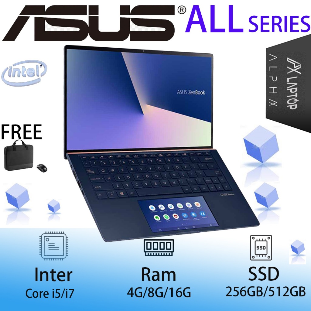 Laptop Murah Asus Zenbook All-Series Core i5/i7 RAM 256/512gb SSD Peningkatan baru laptop Mulus dan 