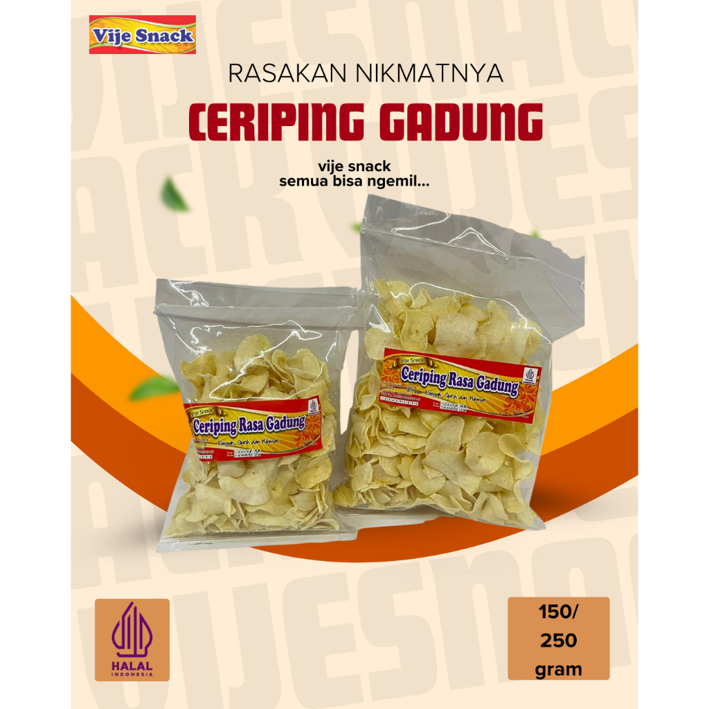 Ceriping Gadung Original Vije – Snack Renyah Gurih Cocok untuk Santai