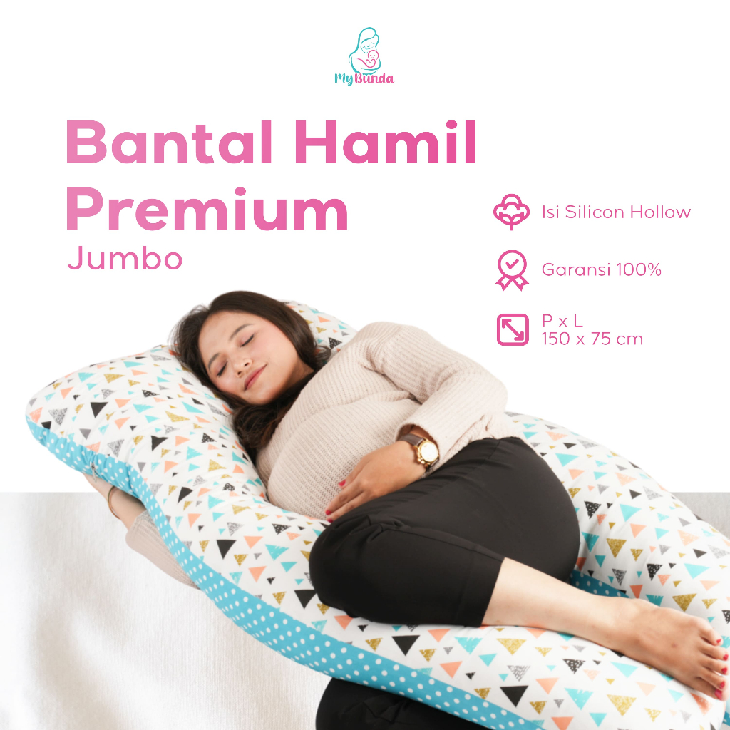 My Bunda Collection - Bantal Penyangga Perut Ibu Hamil Premium Ukuran Jumbo | Bantal Bumil Cover 3