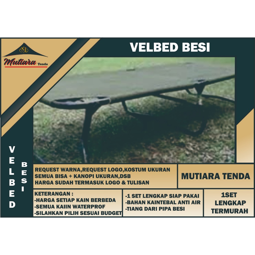 velbed pipa besi tempat tidur tni
