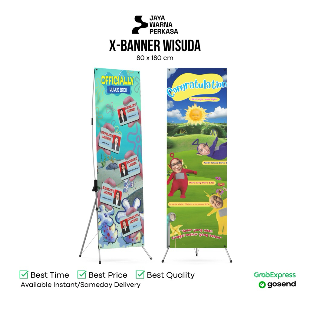 X-Banner Wisuda Murah (80x180cm)