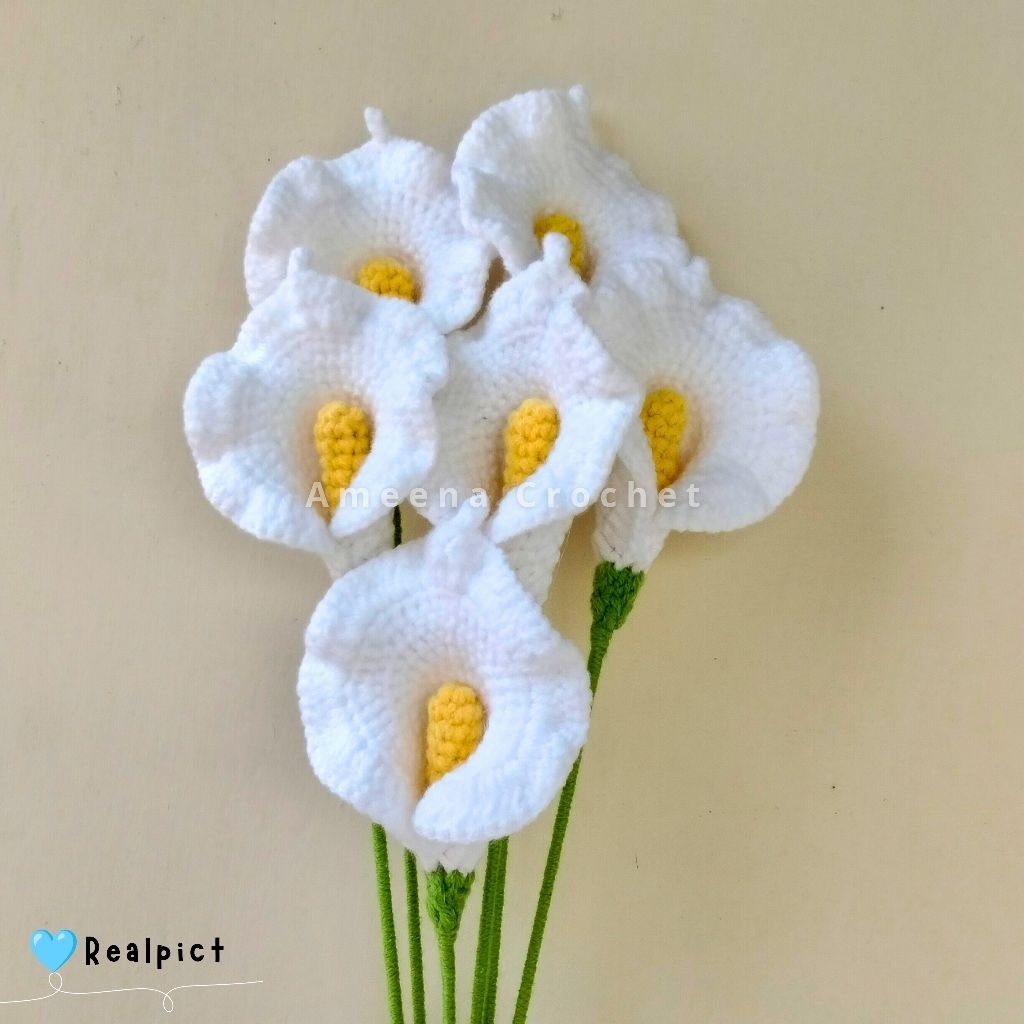 [ READY ]bunga rajut Calla Lily l Calla Lily crochet l bahan buket l buket wisuda