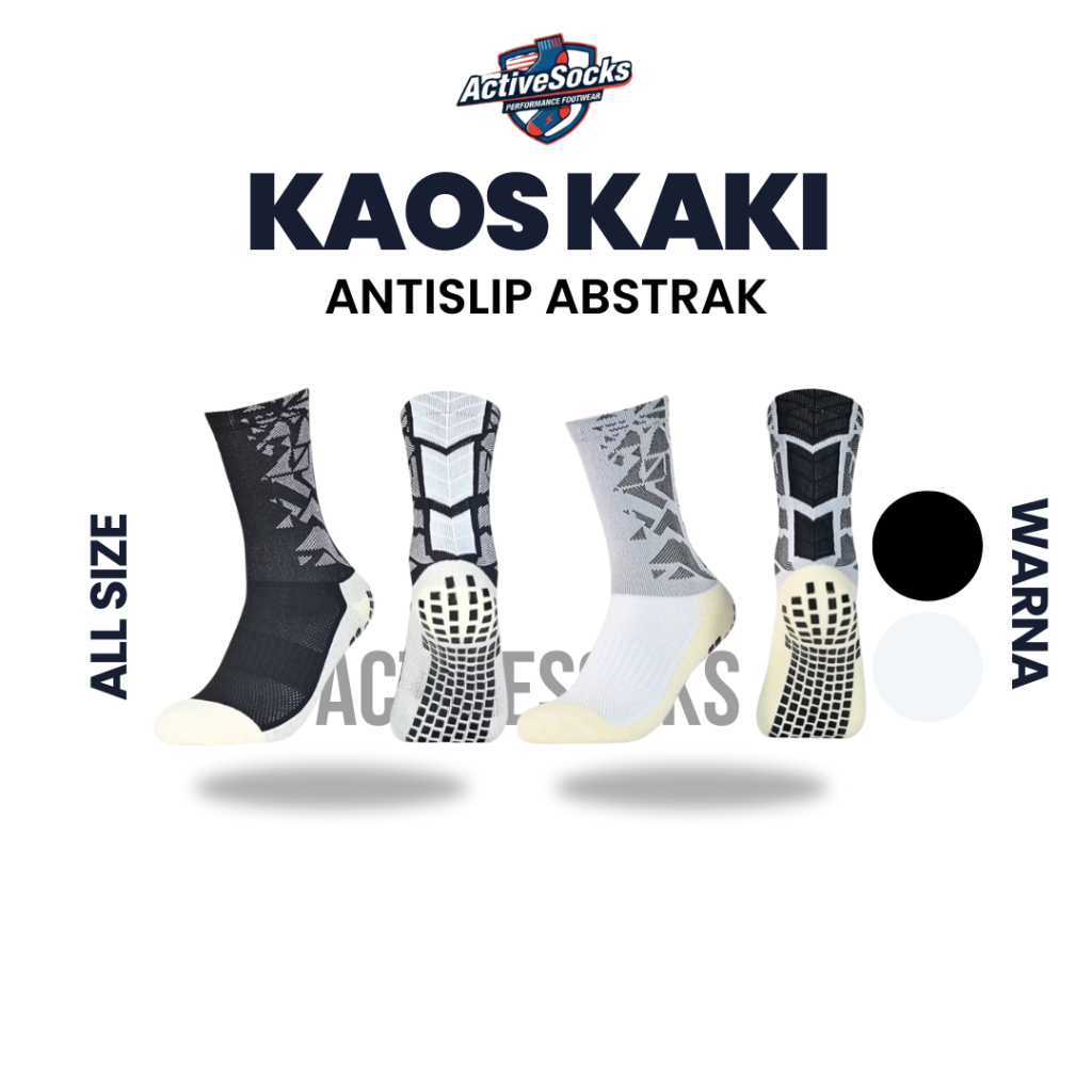 Active Socks - Kaos Kaki Tipe B Antislip Motif Abstrak, Kaos Kaki olahraga