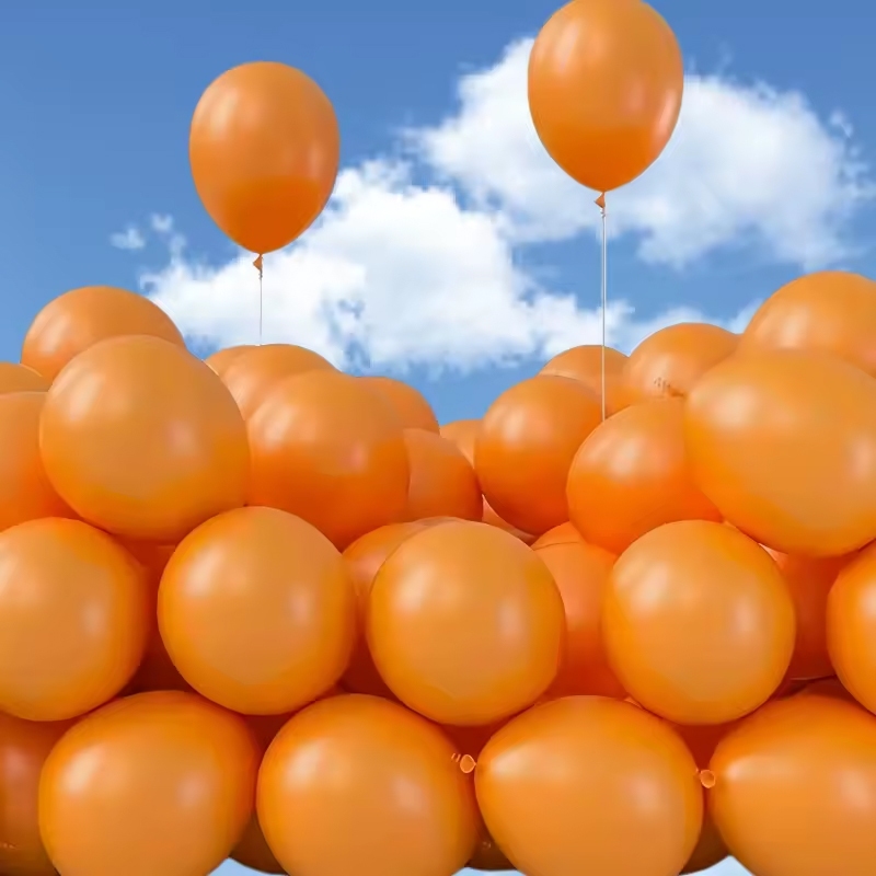 Balon Latex Metalik Isi 10 pcs Dan 25 pcs Warna ORANGE 12 Inch Tebal