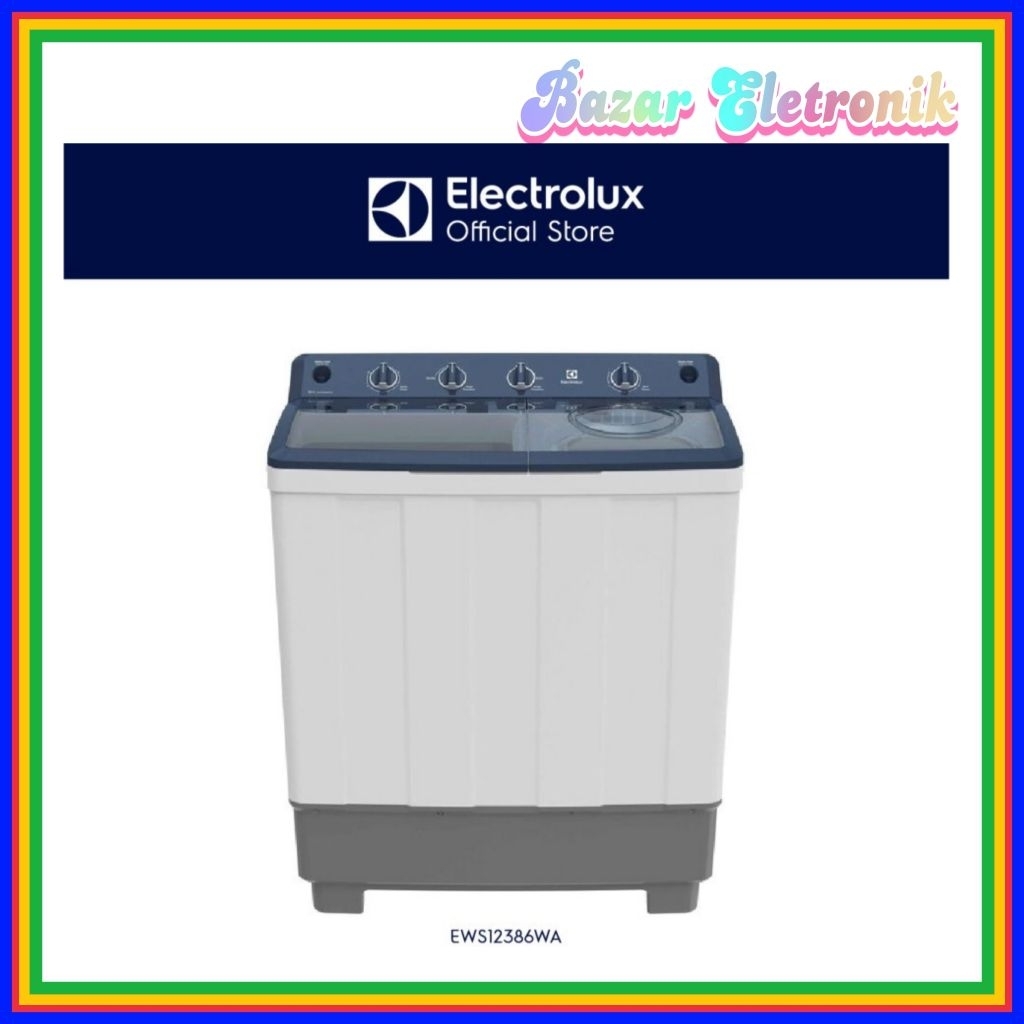 MESIN CUCI ELECTROLUX 12386 WA / MESIN CUCI ELECTROLUX 2 TABUNG / MESIN CUCI ELECTROLUC 12KG