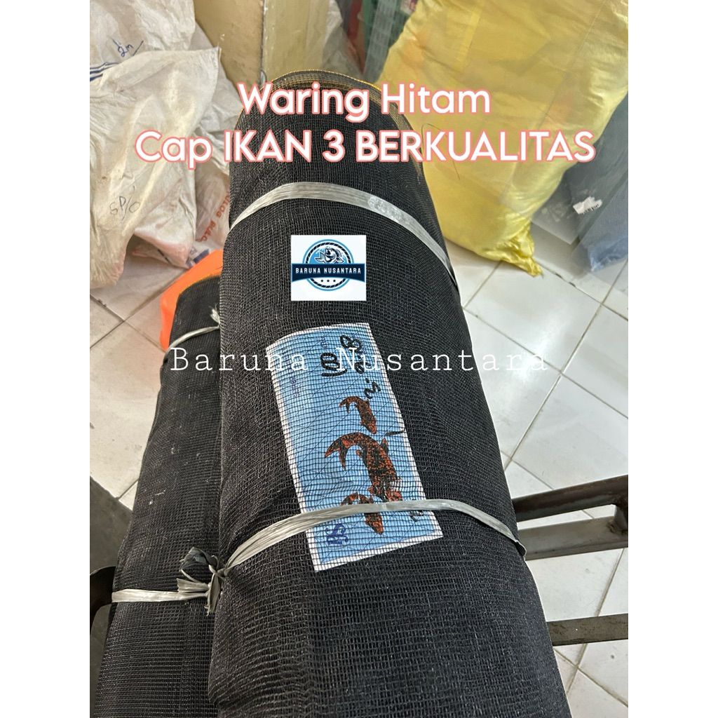 WARING HITAM CAP IKAN 3 (harga 1 ROL) / WARING ANTI GESER IKAN TIGA MURAH AJA COD SALE