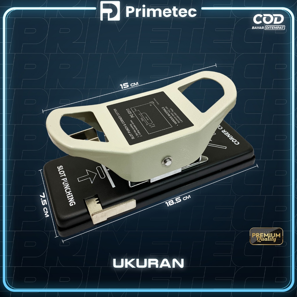 Alat Puncher 2in1 sudut dan oblong 5313 plong pelubang PVC ID Card, Kertas, Foto Grakitec