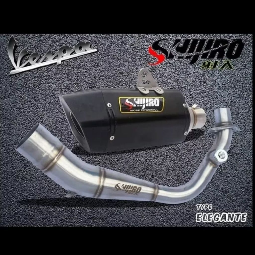 KNALPOT RACING SHIJIRO TYPE ELEGANTE FOR VESPA SPRINT GTS PRIMAVERA LX IGET LX .S 125/150