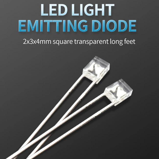 obral led square led kotak 2x3x4 mm warna hijau