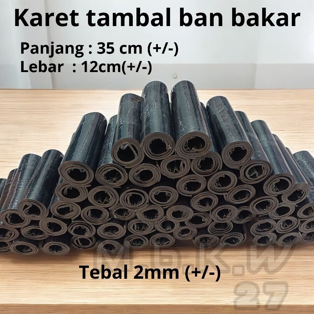 KOMPON KARET TAMBAL BAN BAKAR 12CM X 35CM KURANG LEBIH TAMBAL BAN MOTOR