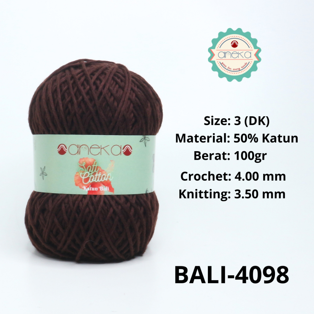 ANEKA - Benang Rajut Katun Bali ANEKA / Soft Cotton Big Ply made by ANEKABENANG - 4098