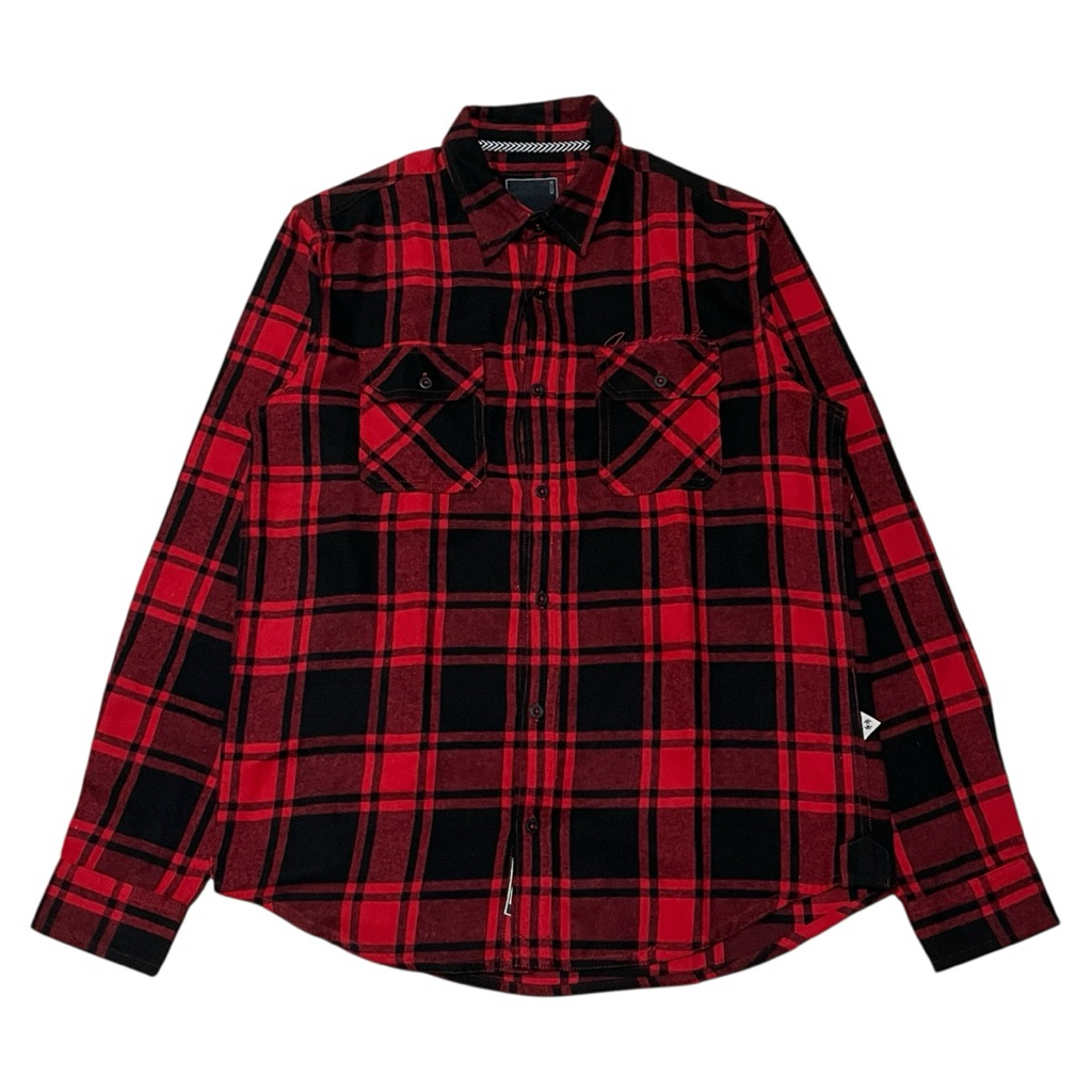 Kemeja Spyderbilt Original Pria Wested Men Shirt Long Red