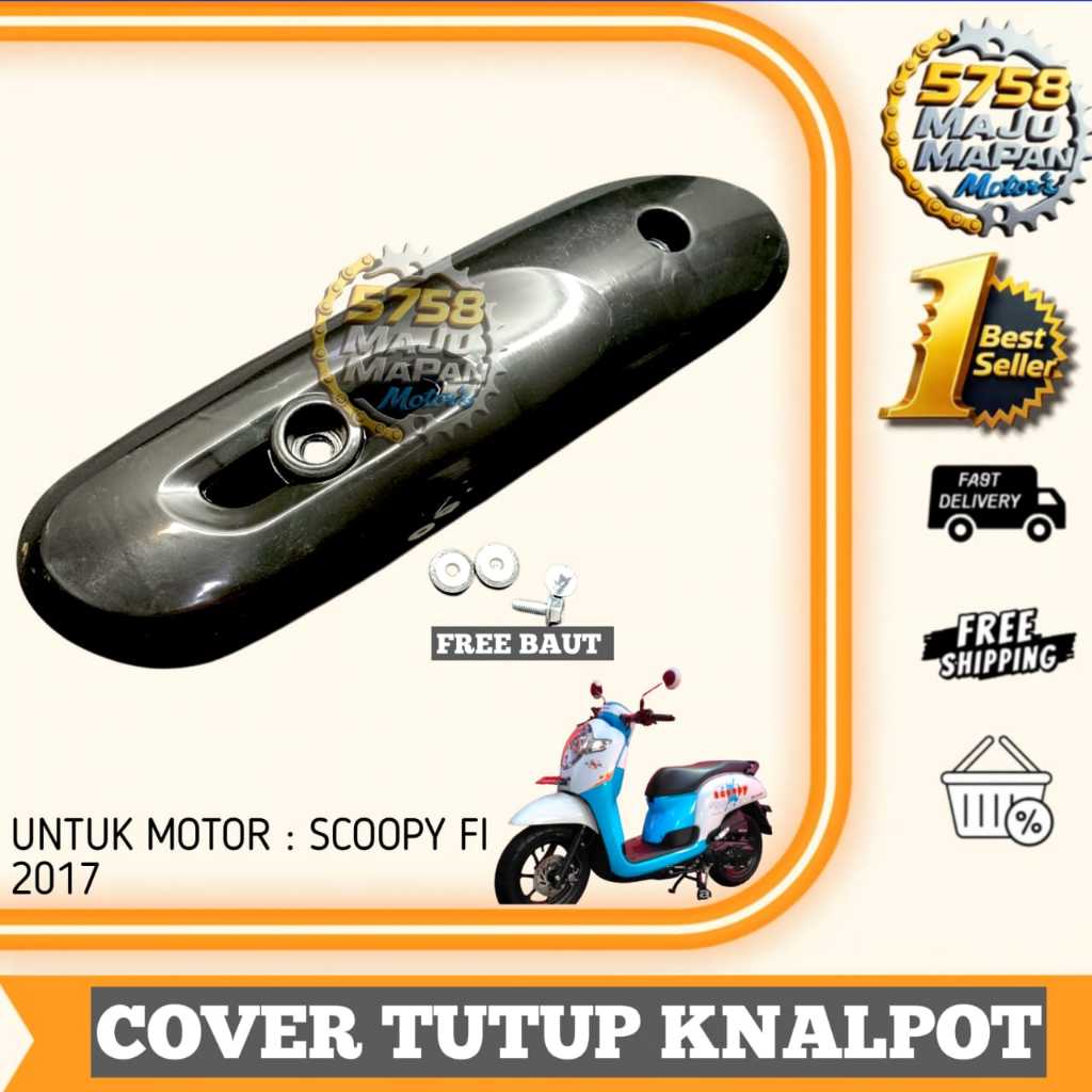 COVER KNALPOT SCOOPY FI 2017 TAMENG KNALPOT SCOOPY FI 2017