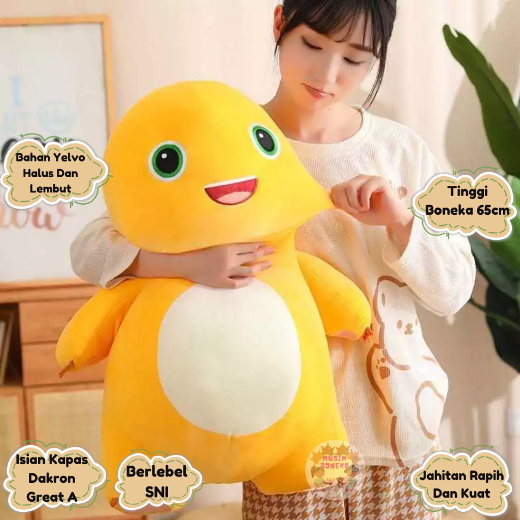 Boneka Nailong Jumbo Menggemaskan, Boneka Dinosaurus, Boneka Hewan Lembut, Boneka Penenang Lucu 65cm