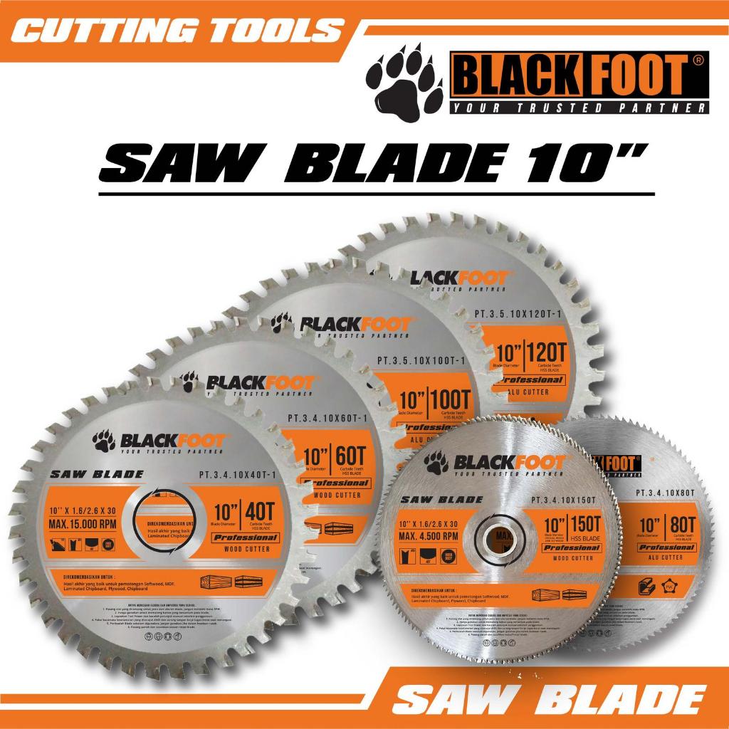 BLACKFOOT - SAW BLADE ALUMUNIUM /CIRCULAR SAW BLADE 10 INCH/ MATA POTONG ALUMUNIUM