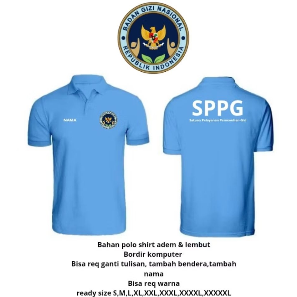 KAOS MBG/SERAGAM MBG/POLO MBG/SERAGAM SPPG/BAJU SPPG/POLO SHIRT SPPG/BAJU SPPG BORDIR KOMPUTER TERMU