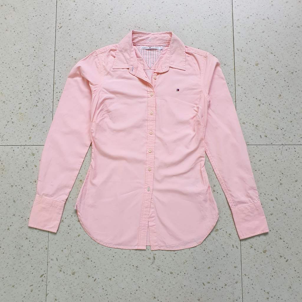Baju Kemeja Wanita Anak Tommy H / Size S sd M - LD 45 cm / Bekas - Second - Preloved