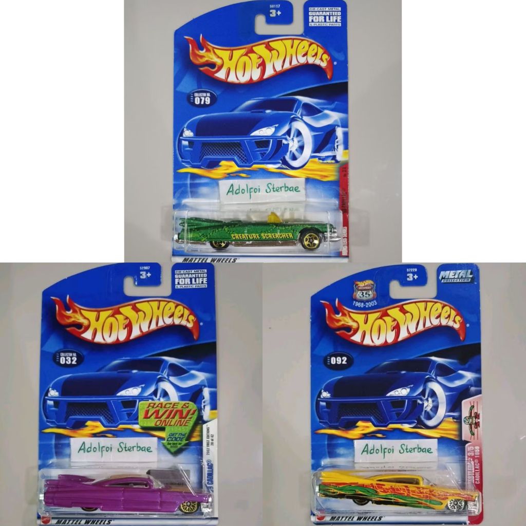 hotwheels hot wheels custom '59 cadillac 1959 radical wrestlers 2002 first editions highway 35 35th 