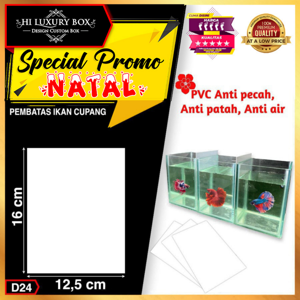 Sekat Aquarium Ikan Cupang - Pembatas aquarium - Sekat aquarium - D24