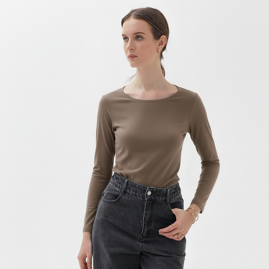 Mississippi Fitted T Shirt Kaos Lengan Panjang LIN000716M