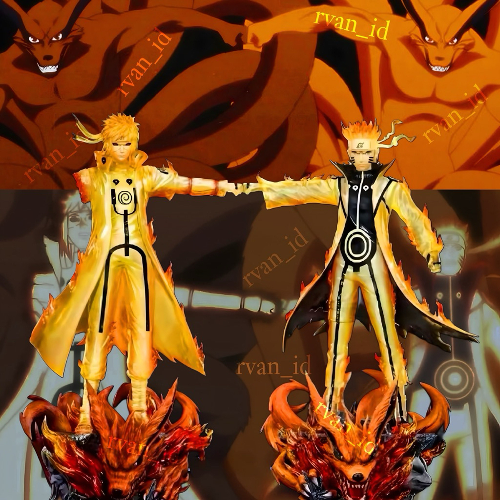 Action Figure MINATO dan NARUTO - Naruto Figure Anime - Action Figure Naruto Shippuden