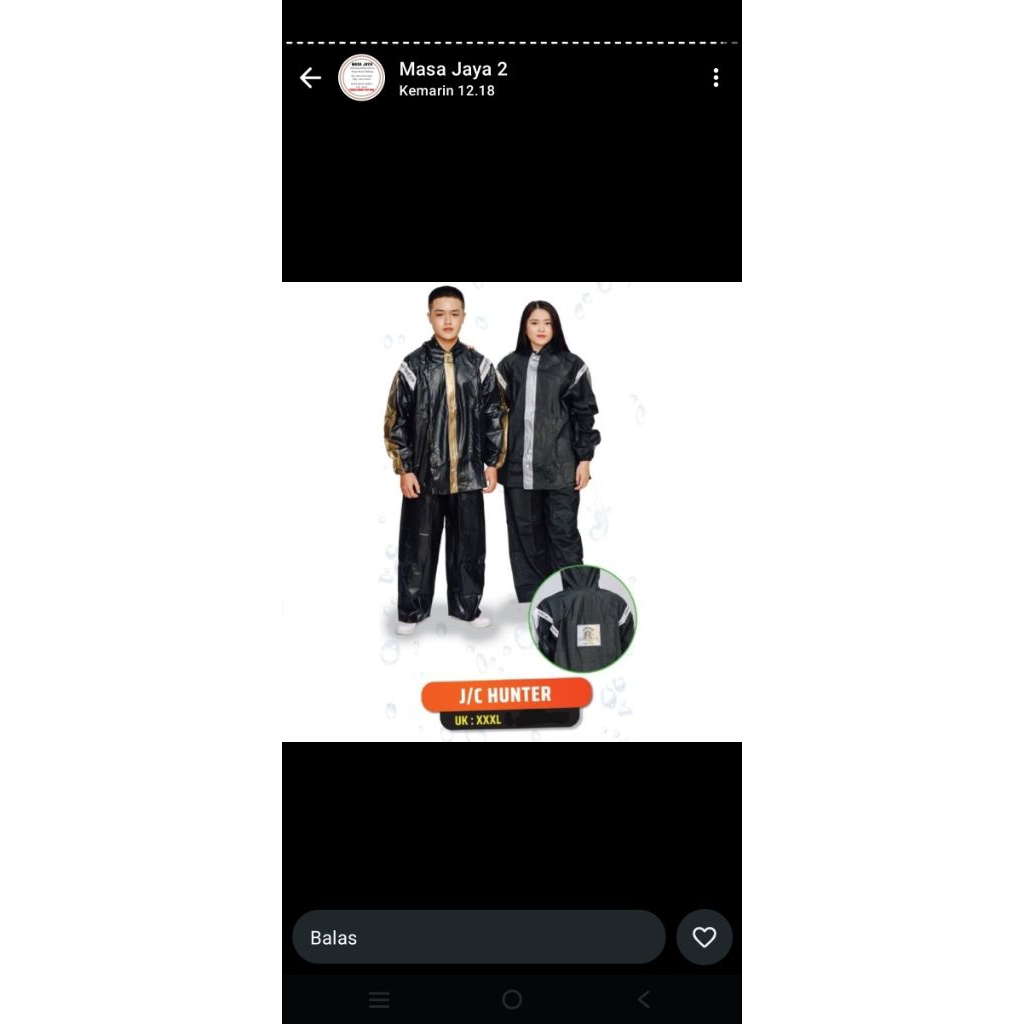 Jas Hujan Jaket Celana Jumbo Mammoth