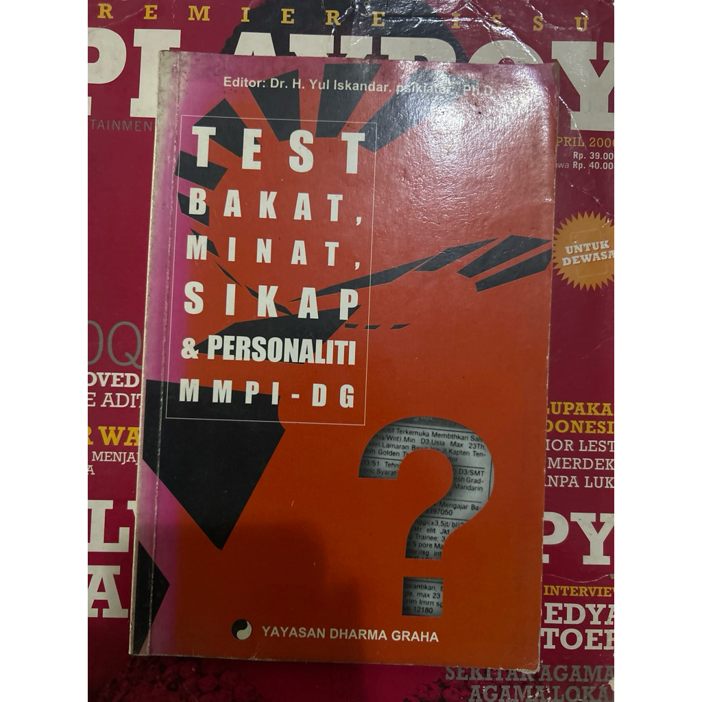 buku test bakat, minat, sikap dan personaliti MMPI-DG