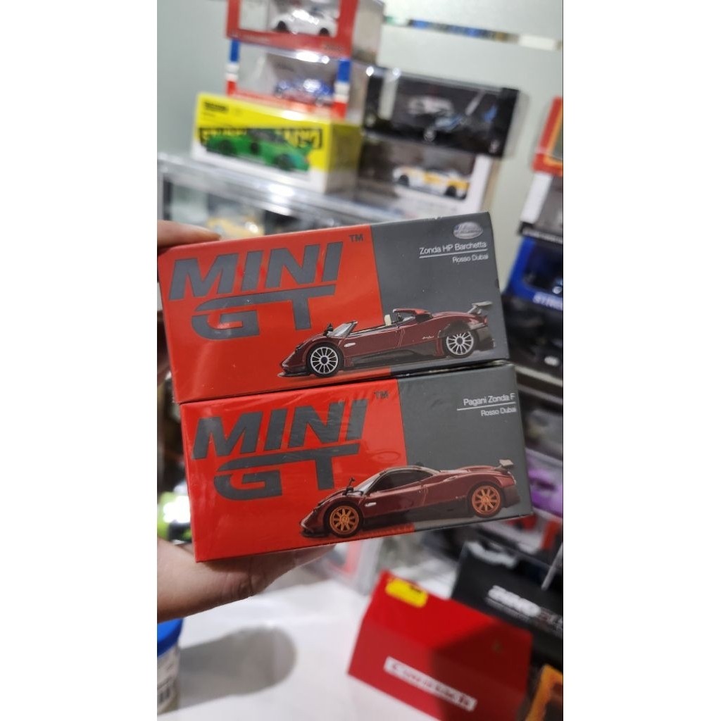 mini gt pagani zonda rosso dubai (set 2pcs)