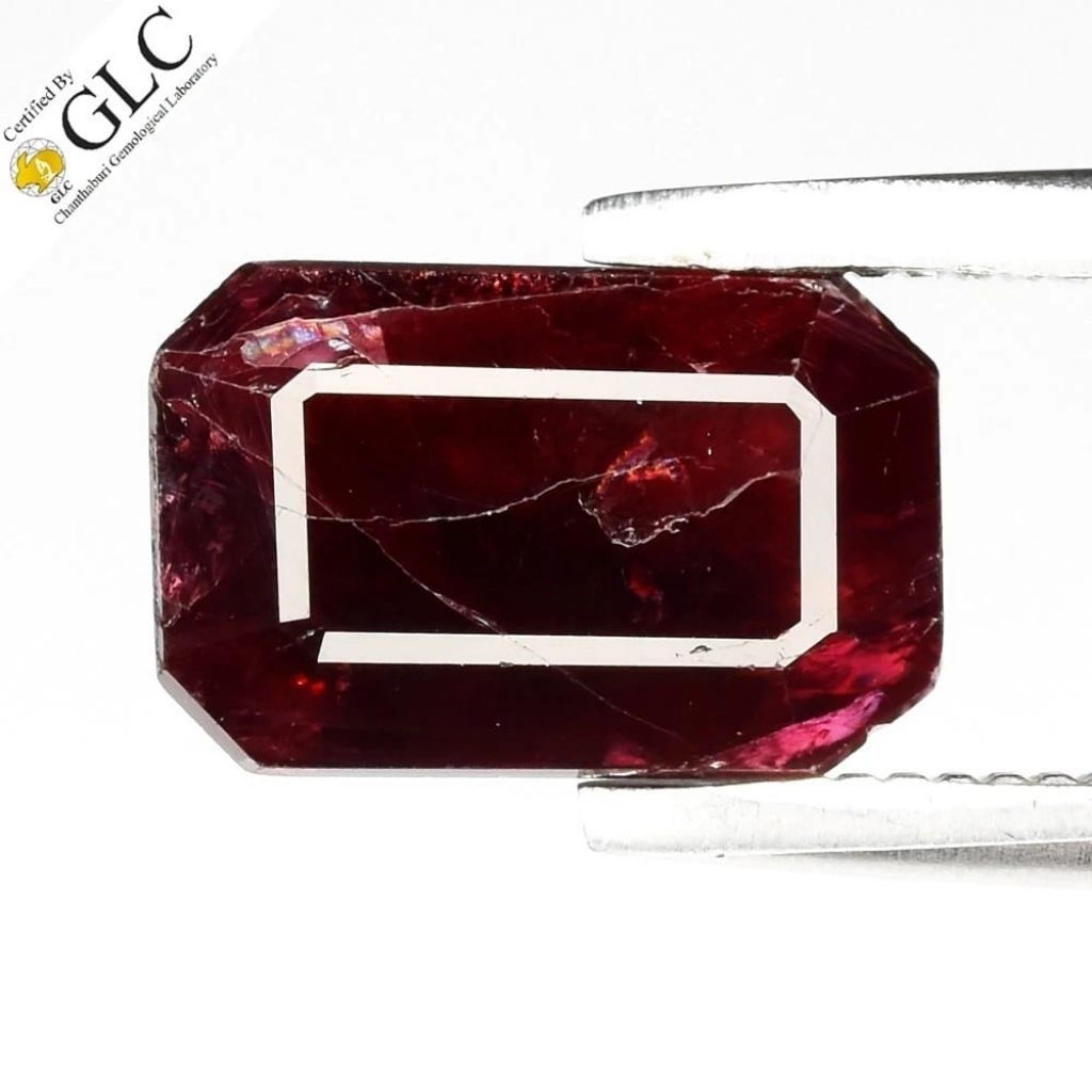 Natural Red Ruby Unheated Certified
