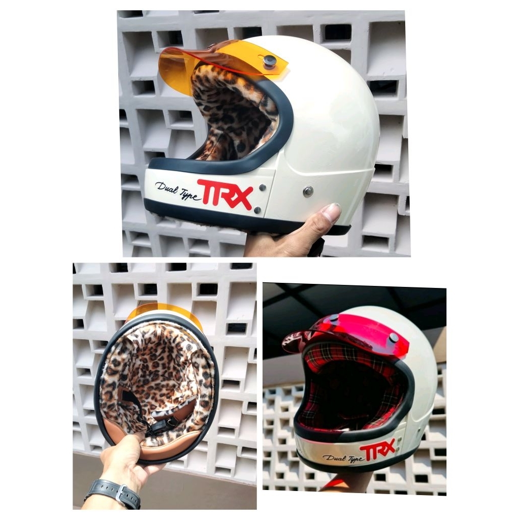 helm full face TRX ori retro klasik