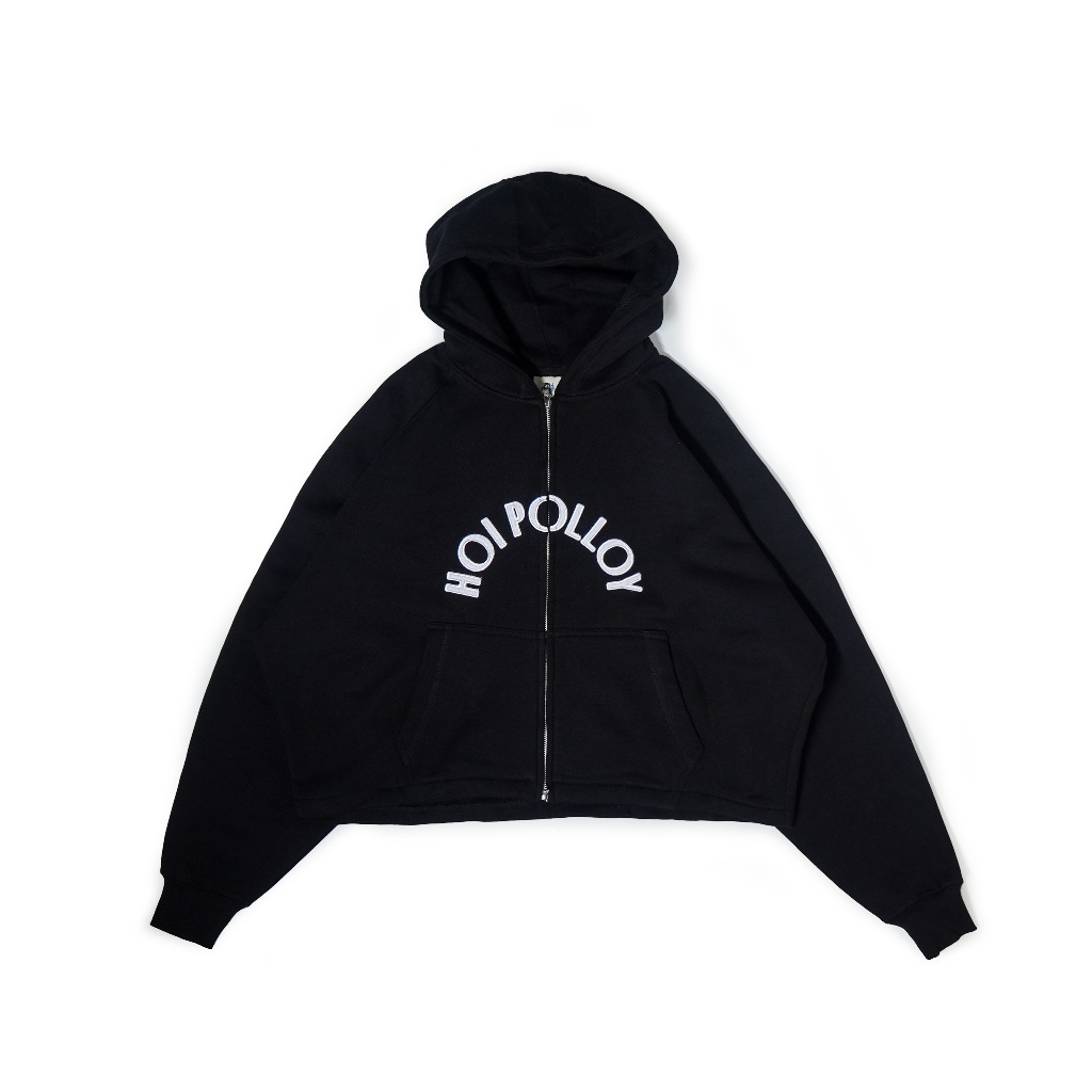 Hoi Polloy - Zipper Hoodie Signum (Black) Fleece