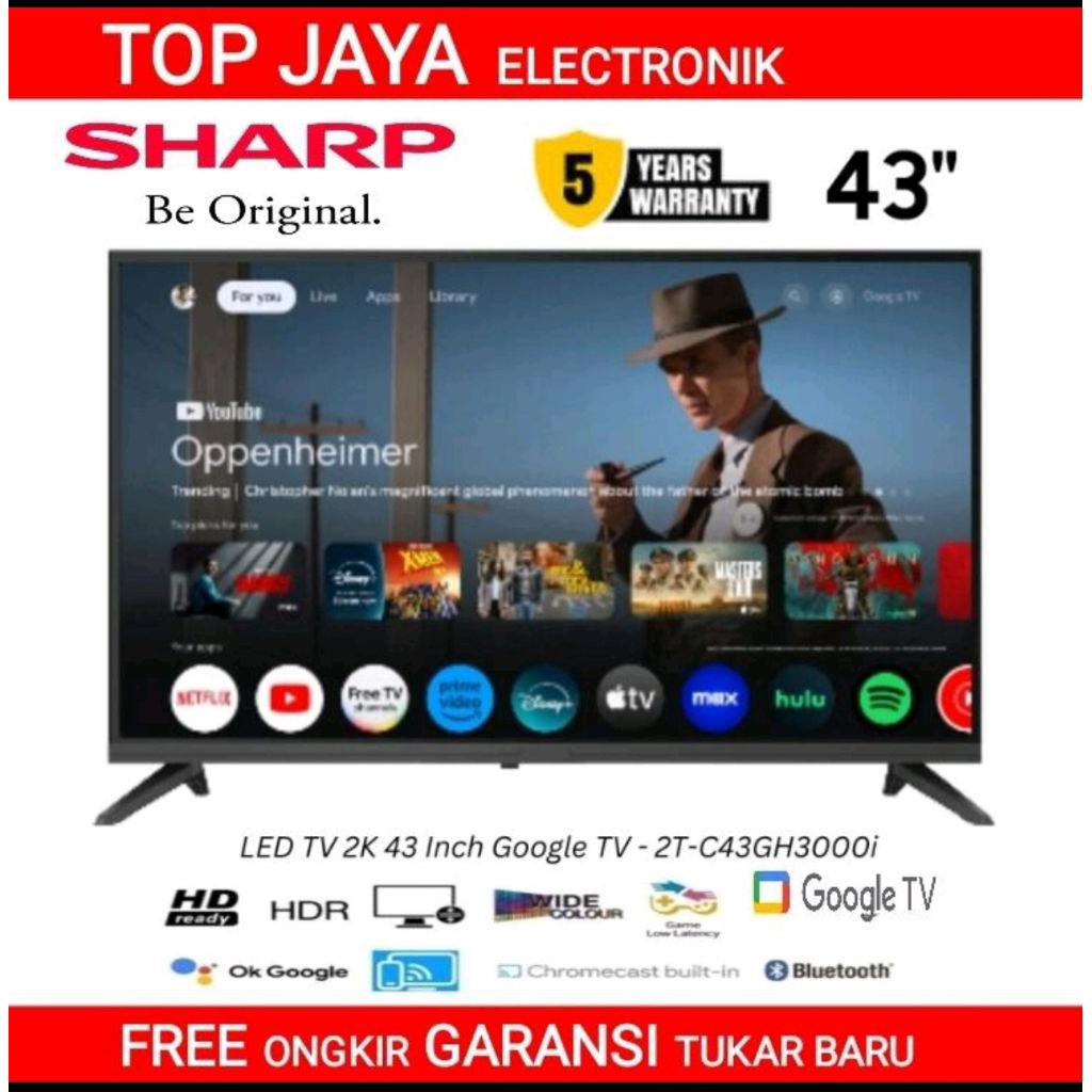 GOOLE TV 43 INCH SHARP ANDROID DIGITAL TV/GOOGLE TV SHARP 43 INCH SMART ANDROID DIGITAL TV