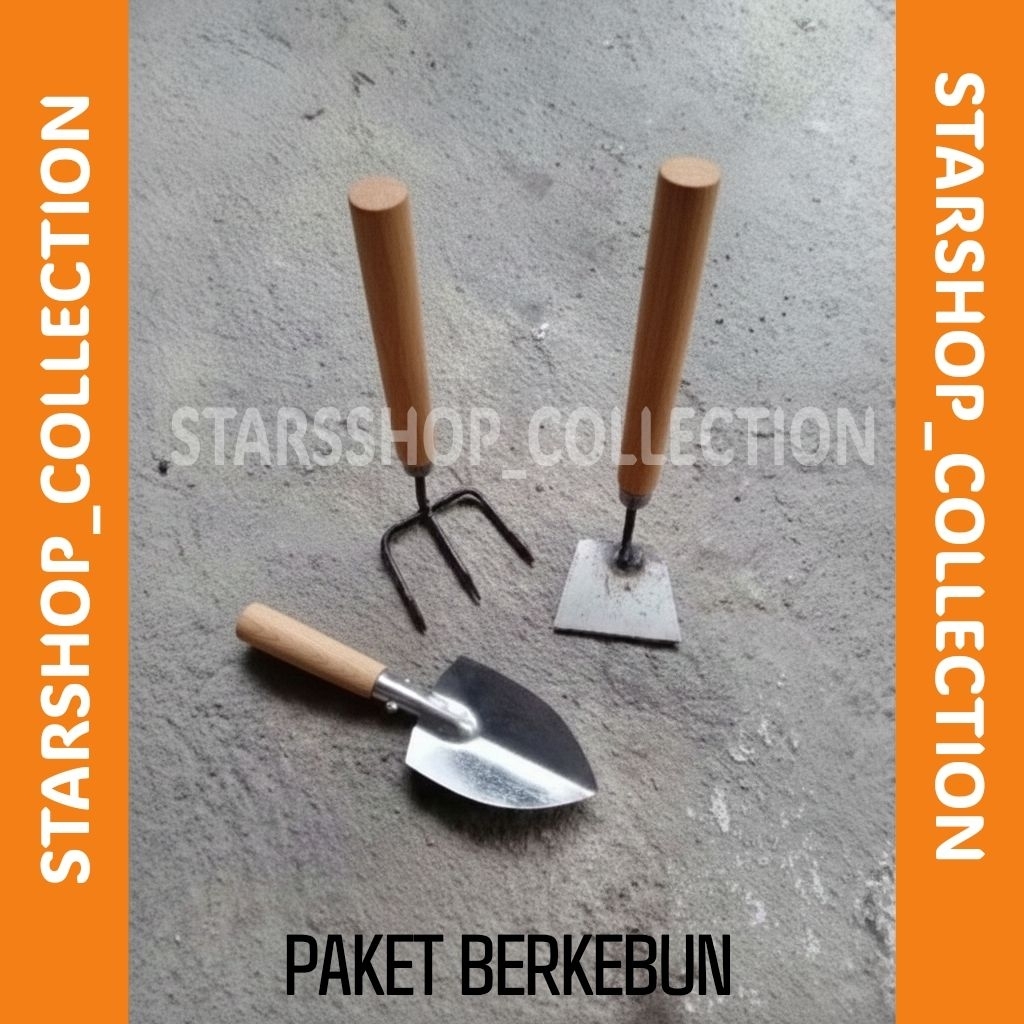 3in1 PAKET BERKEBUN DAPET 3 BARANG murah Cangkul Mini Garuk Mini Sekop Mini Paket Hemat Terbaik