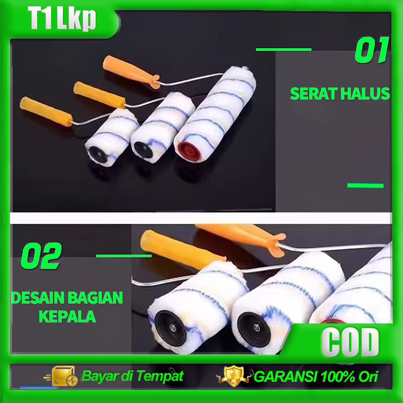 Kuas Rol Cat Tembok 4/6/8 Inch Tebal Premium – Alat Perangkat Keras Kuas Rol Cet Tembok untuk Pengec
