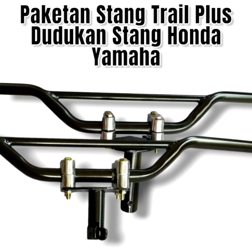 Paket Dudukan Stang Racing Trondol Matic dan Bebek Yamaha Honda Suzuki Plus Stang Trail
