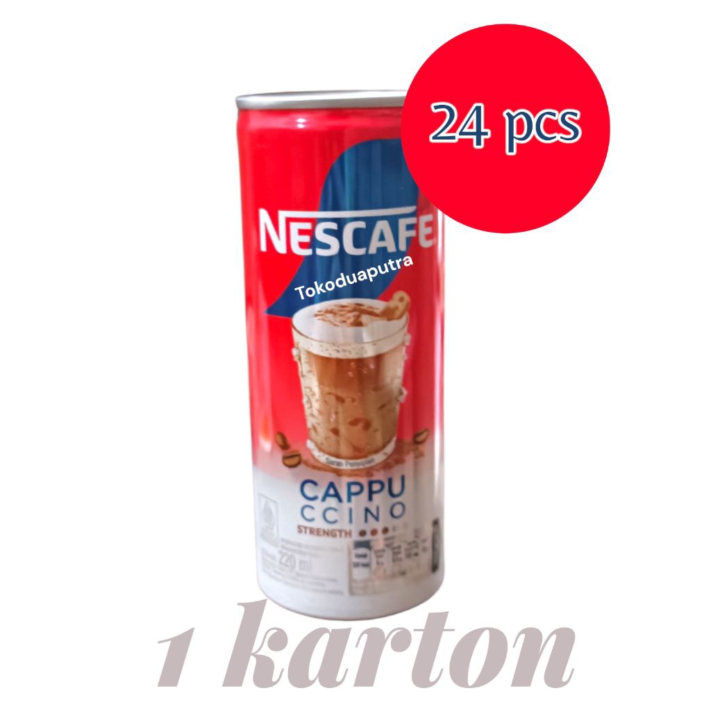 Nescafe Cappucino kaleng 220 Ml X 24 Kaleng /Nescafe Kaleng
