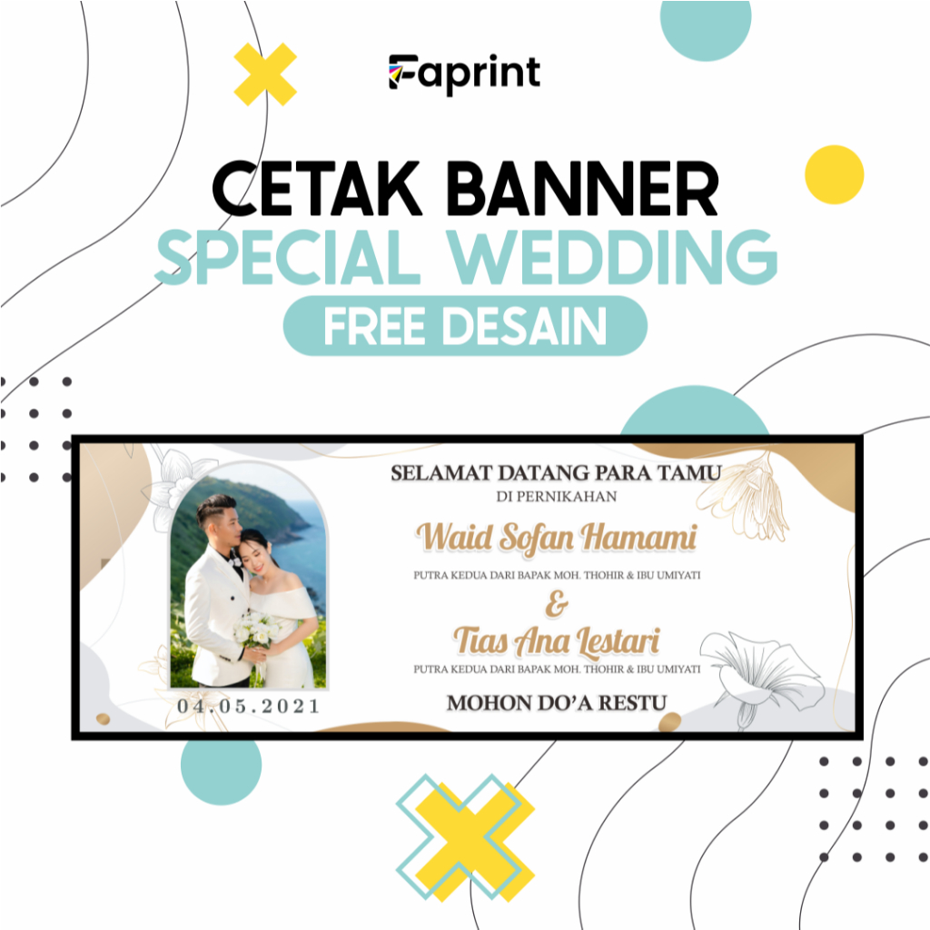 Cetak Spanduk Banner Pernikahan Nikah Kawin Wedding Selamat Datang Doa Restu