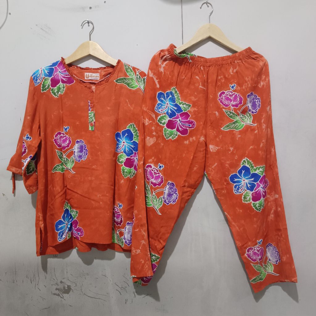 SETELAN BATIK SUNAN STANDAR TANGAN 3/4 ORIGINAL   /  ONE SET SUNAN DEWASA ORI  /  SETCEL BATIK SUNAN