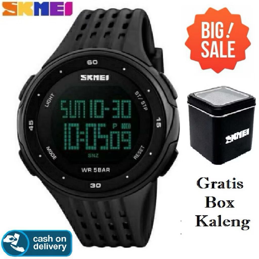 Pria Digital SKMEI 1219 Water Resistant 50M 100% Original