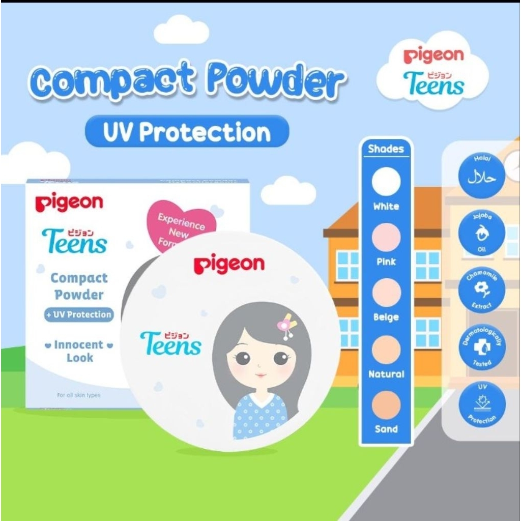 Pigoen Teens Compact Powder + UV Protection Innocent Look 14gr - Pink